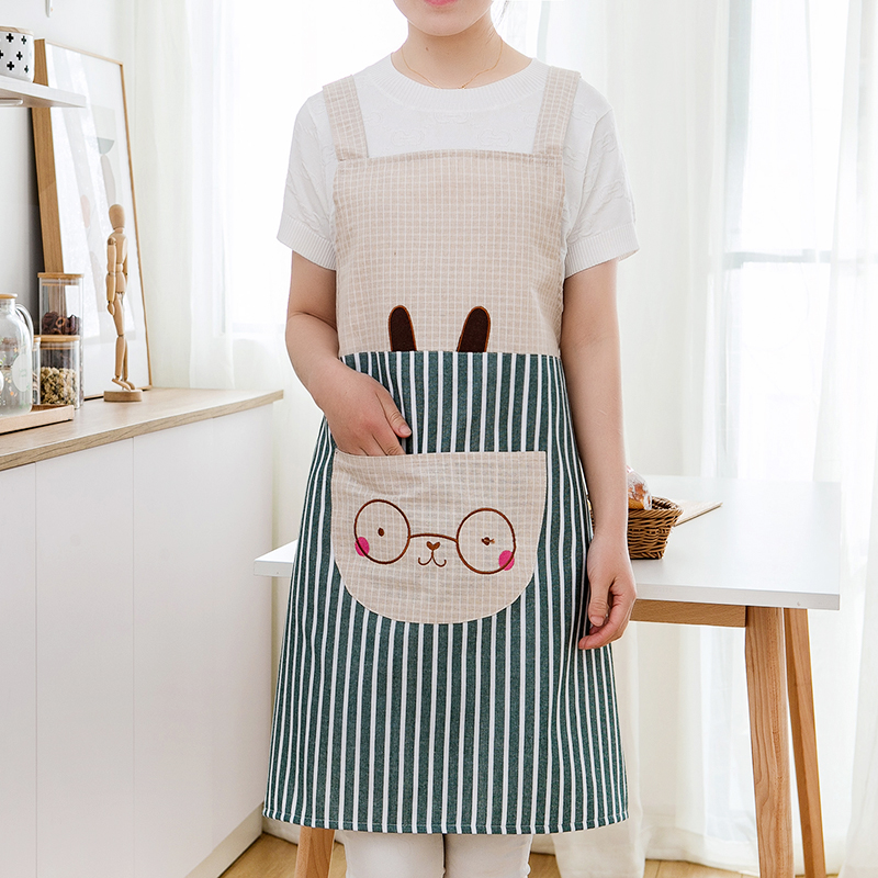 韩版时尚家用围裙女奶茶围腰