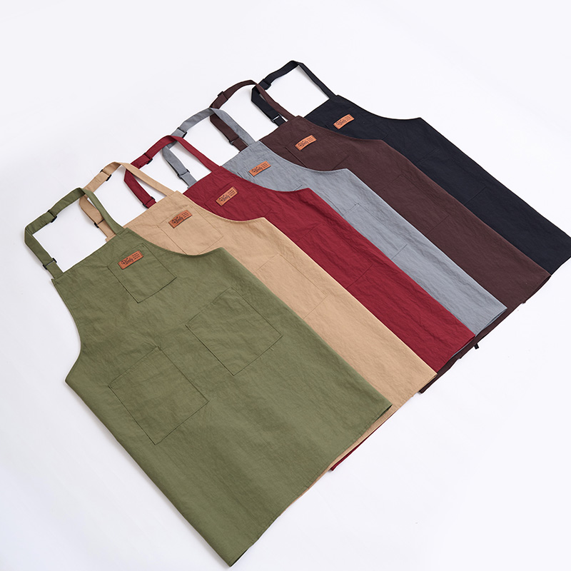 时尚挂脖可调节家用围裙工作服