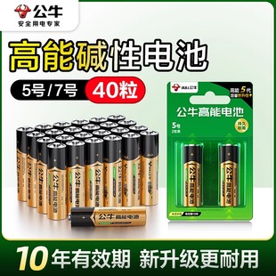 公牛5号7号碱性电池儿童玩具1.5V智能门锁指纹锁燃气表电池