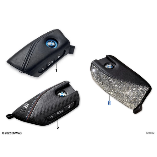 宝马新款真皮碳纤维水晶钥匙包