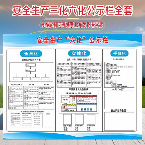 安全六化三化公示栏KTPVC贴纸