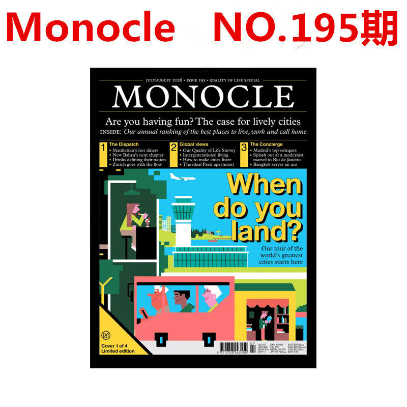 Monocle单片眼镜NO.194期 2026年6月刊 总第194期 旅游城市商业杂志英国英文版进口杂志