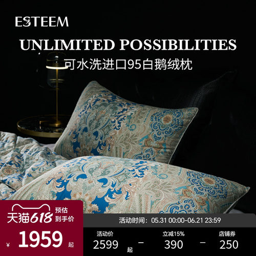 可水洗ESTEEM/宜庭进口95白鹅绒