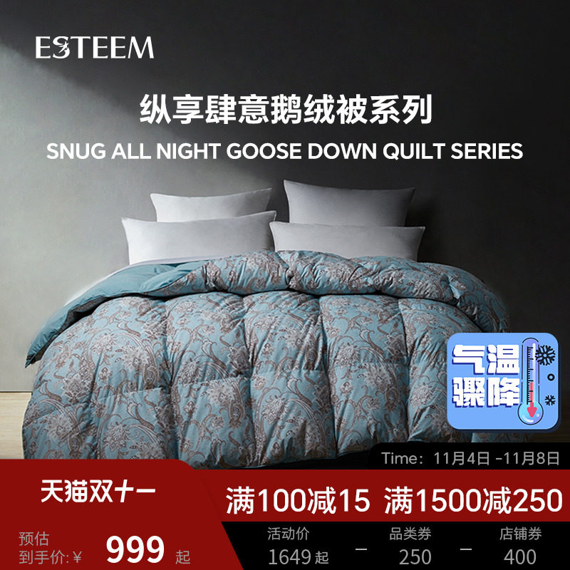 ESTEEM/宜庭艾伯塔匈牙利进口95白鹅羽绒可水洗鹅绒四季春秋被芯高性价比高么？