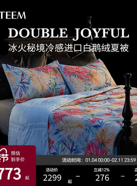 ESTEEM/宜庭冰火秘境95可水洗白鹅绒夏凉空调被冷感【专柜同款】