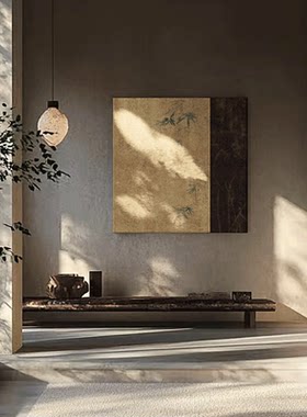 聿田一原创中古风竹子玉兰装饰画