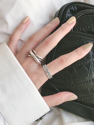 纯银ins潮风复古开口戒指