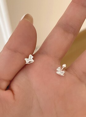 木马螺丝耳钉养耳洞睡觉免摘日常百搭耳环女生学生党童趣本命年