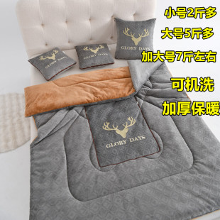 加厚长毛绒抱枕被子两用折叠车载靠垫枕头被办公室沙发午睡空调被