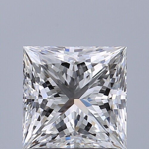 1.01ct E VVS2 1克拉 GIA公主方钻石 非igi实验室培育人工