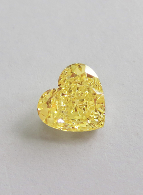 1.01 FIY VS2 浓彩黄 异形钻 爱心形黄钻彩钻 GIA