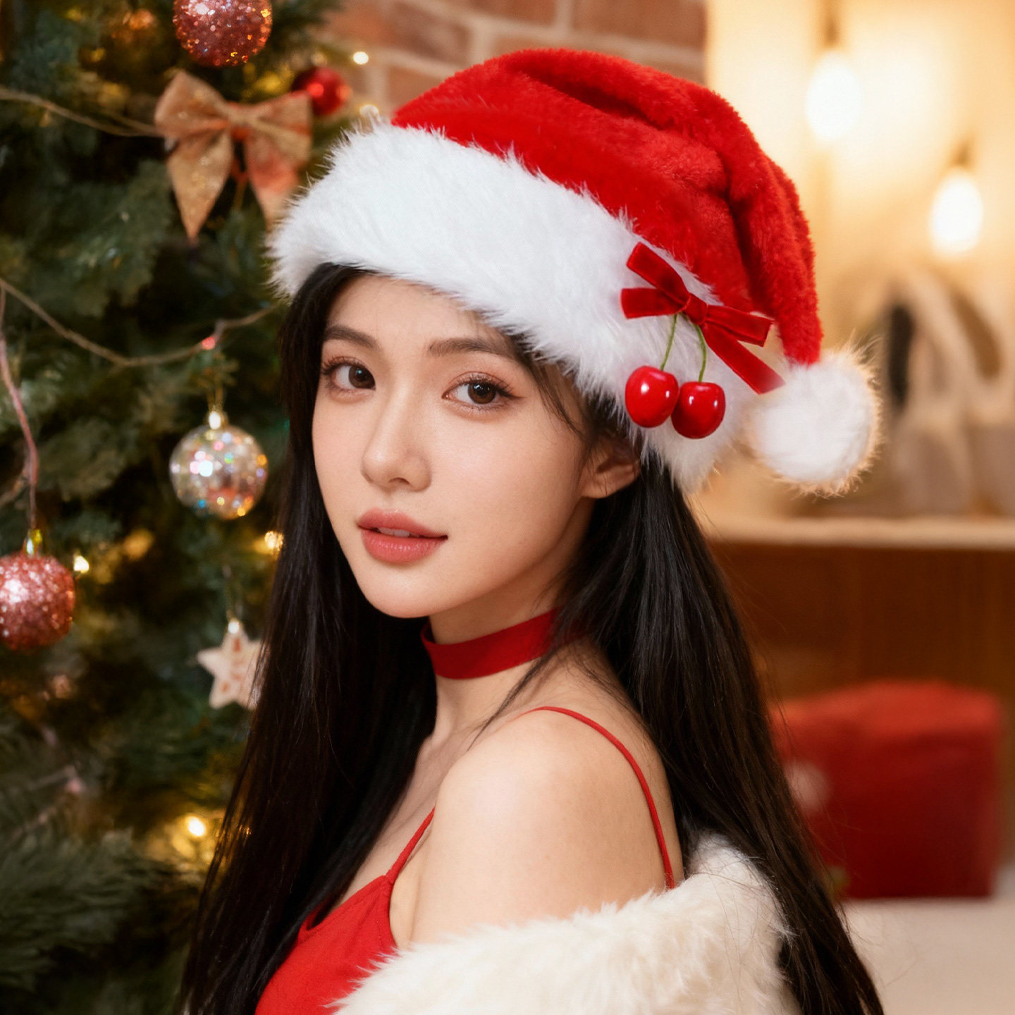 圣诞节拍照氛围感高颜值帽子