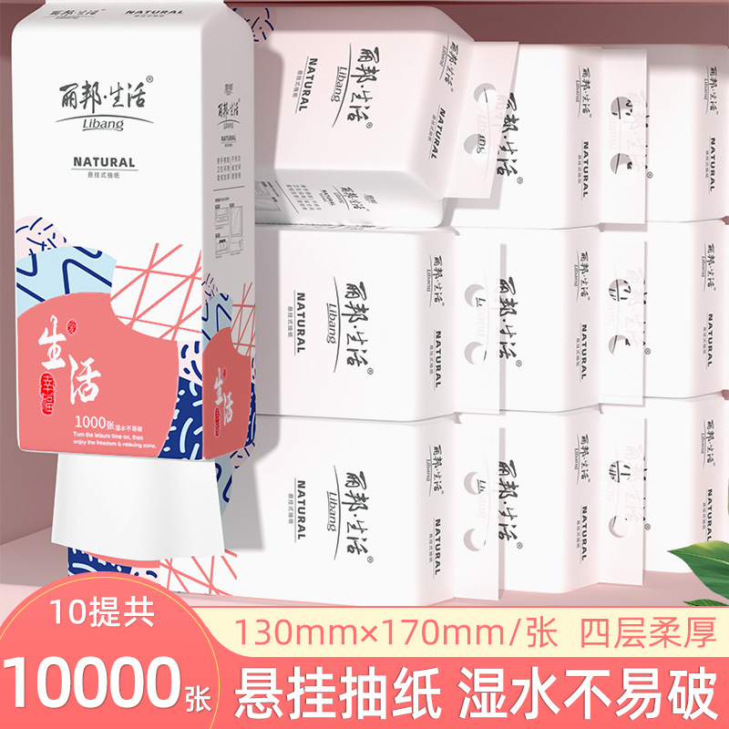 丽邦悬挂式抽纸1000张