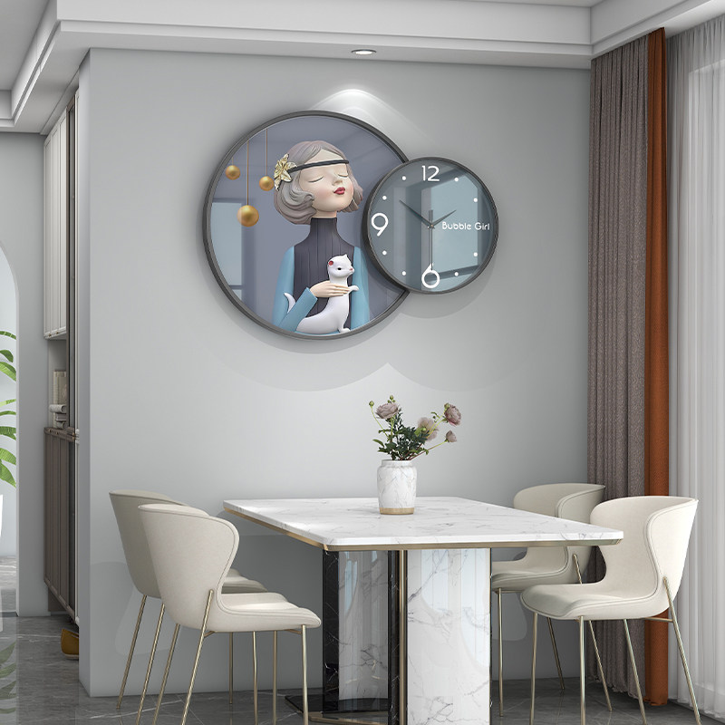 2026新款挂钟现代家用时尚装饰钟表客厅壁画创意简约餐厅时钟挂墙