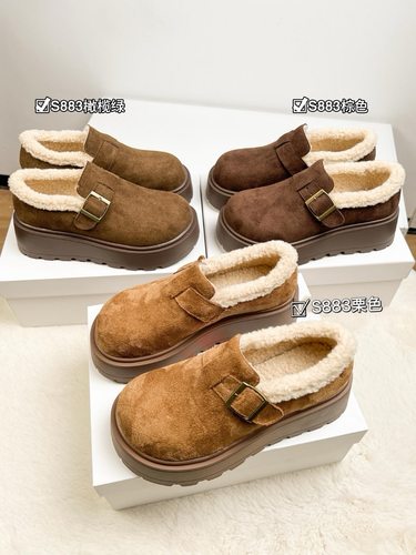 品牌订单厚底增高勃肯鞋女鞋加绒保暖雪地靴2025新款冬乐福鞋棉鞋