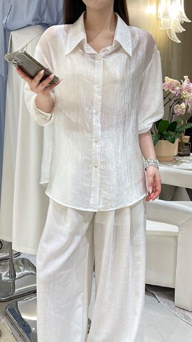 2026夏季新款极简风宽松显瘦纯色轻薄衬衫 YS-65556