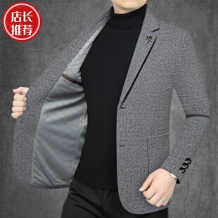 2026春秋新款 中年男士 商务休闲西服时尚 帅气爸爸外套百搭 高档西装