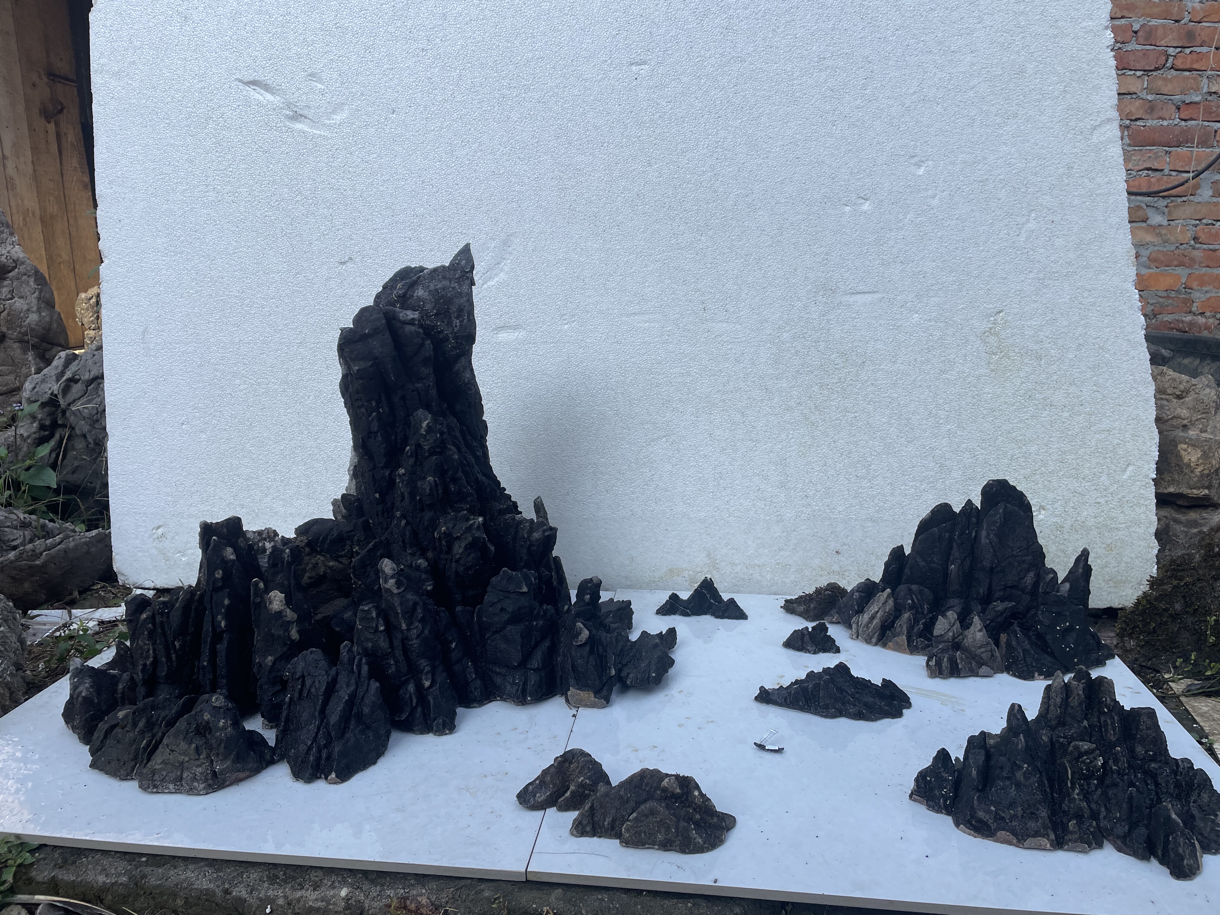 广西龟纹石桂林山水造景石水旱盆景鱼缸造景石天然原石精品摆件石