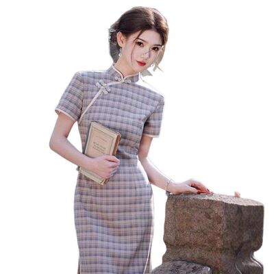 苏瑾年轻麻2025春夏新款旗袍女