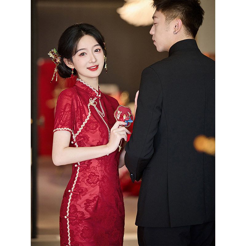 洛士绝美连衣裙夏季敬酒服旗袍新中式新娘2025订婚礼服新款年轻款