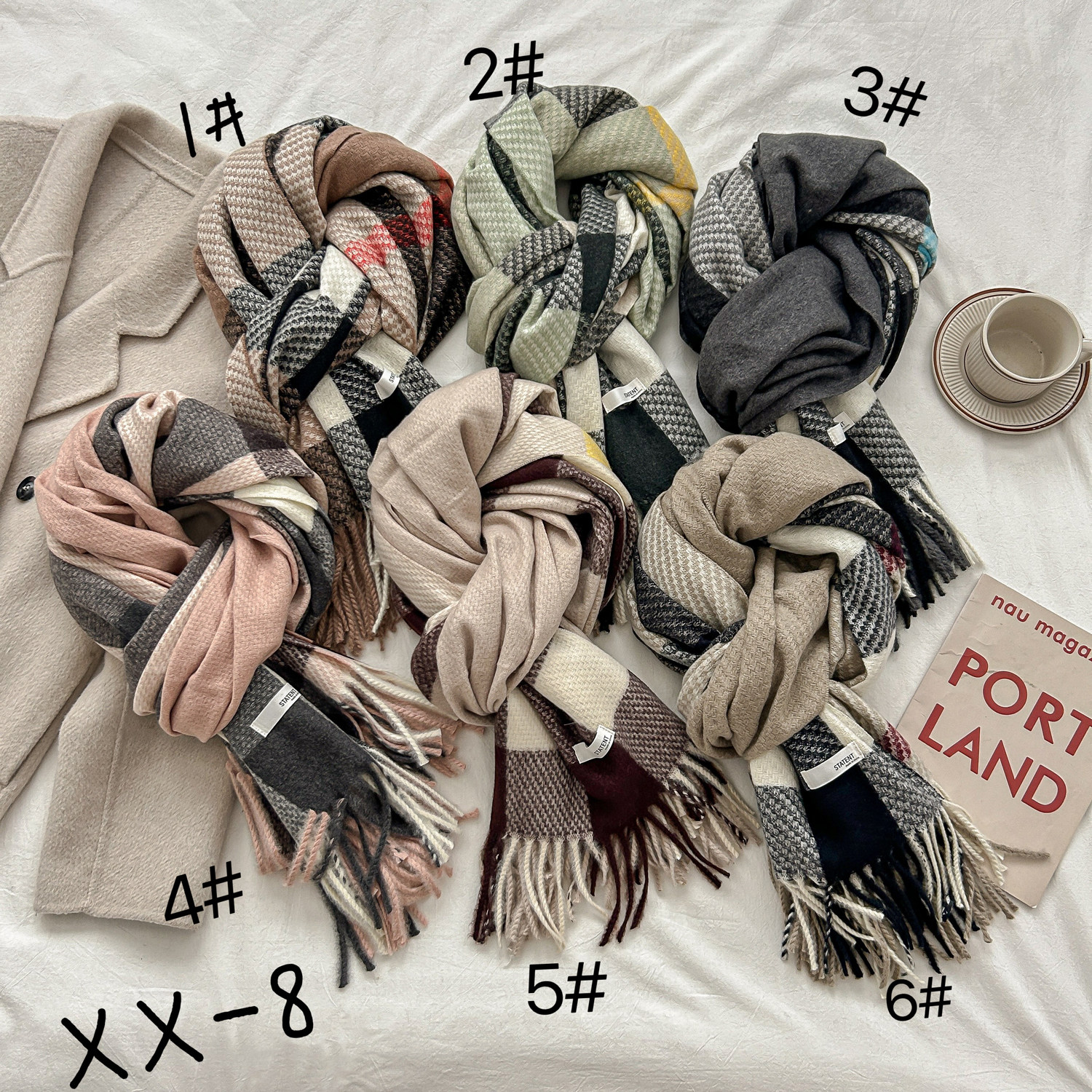 围巾女秋冬季2025新款格子韩系加厚英伦风披肩高级感氛围保暖围脖