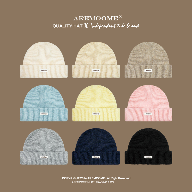 韩版针织帽子加厚显脸小