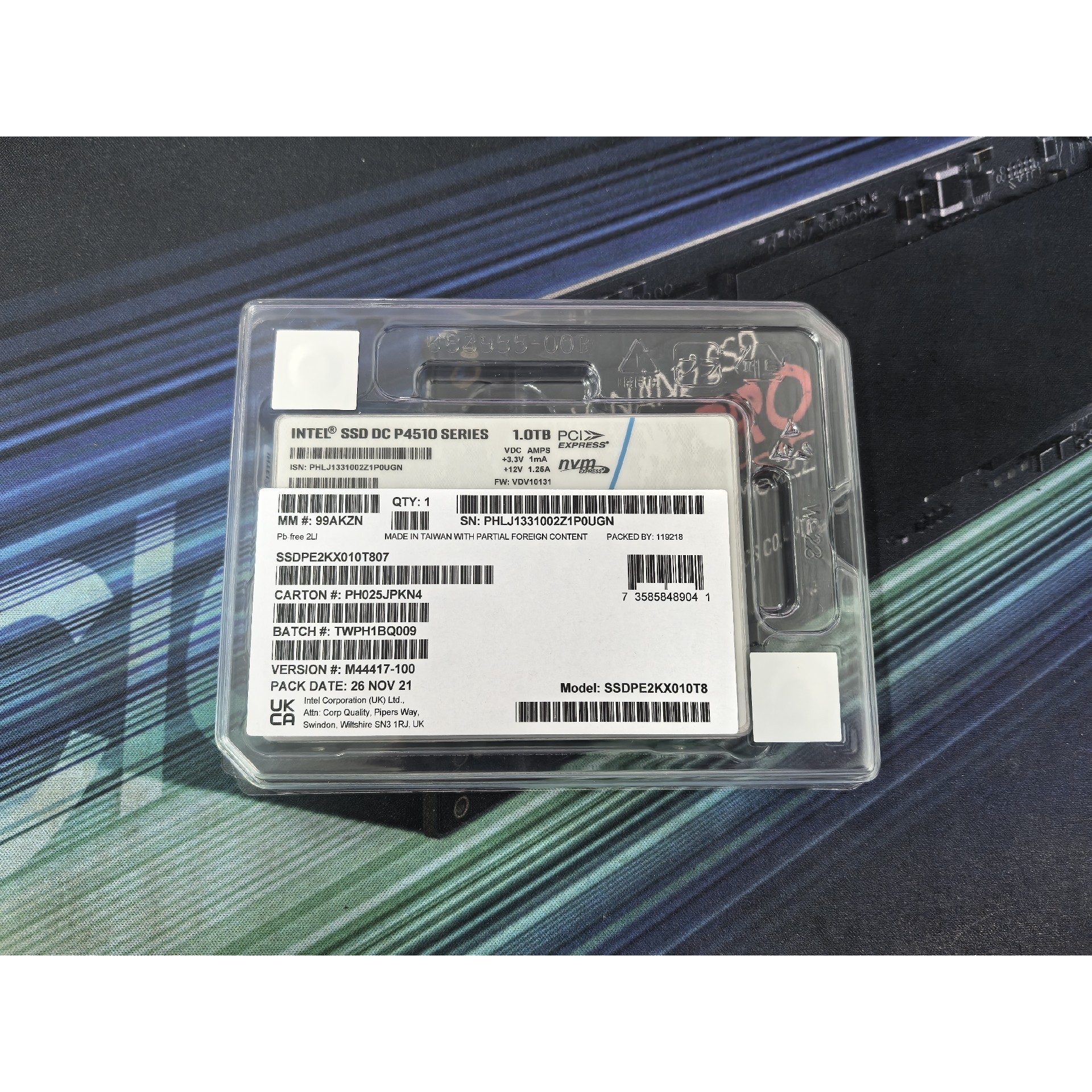 (议价)英特尔 P4510 1T 2.5寸 U.2接口 nvme协议询价