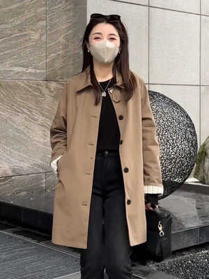 卡其色风衣宽松今年流行外套休闲