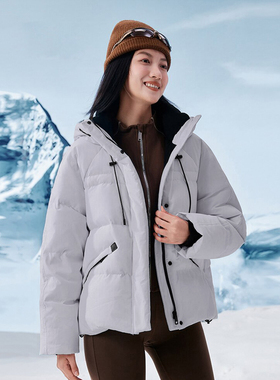 防水户外短款连帽羽绒棉服女加厚宽松面包服保暖拉链棉衣外套冬季