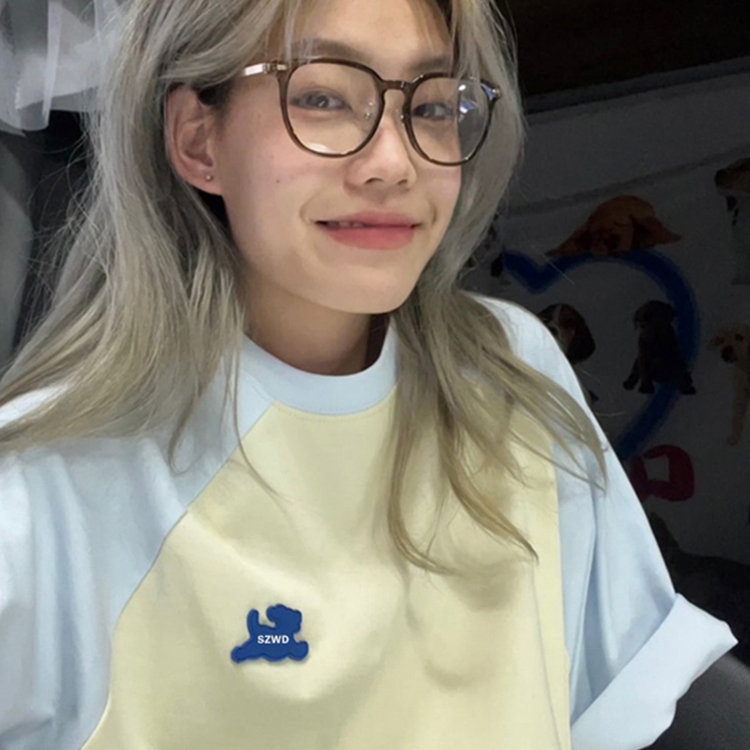 美式复古短袖t恤女夏季