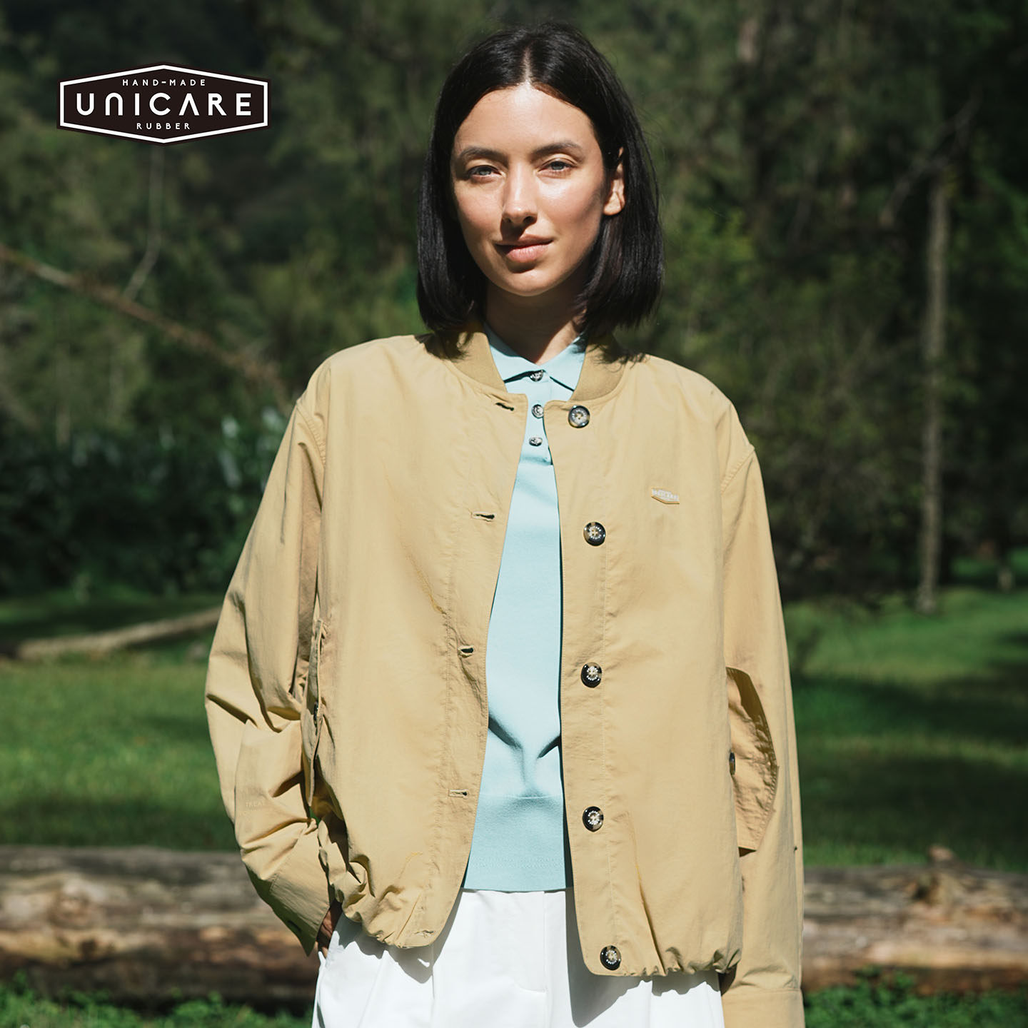 UNICARE夹克女2026春季新款棒球运动外套休闲户外风开衫纽扣外套图片
