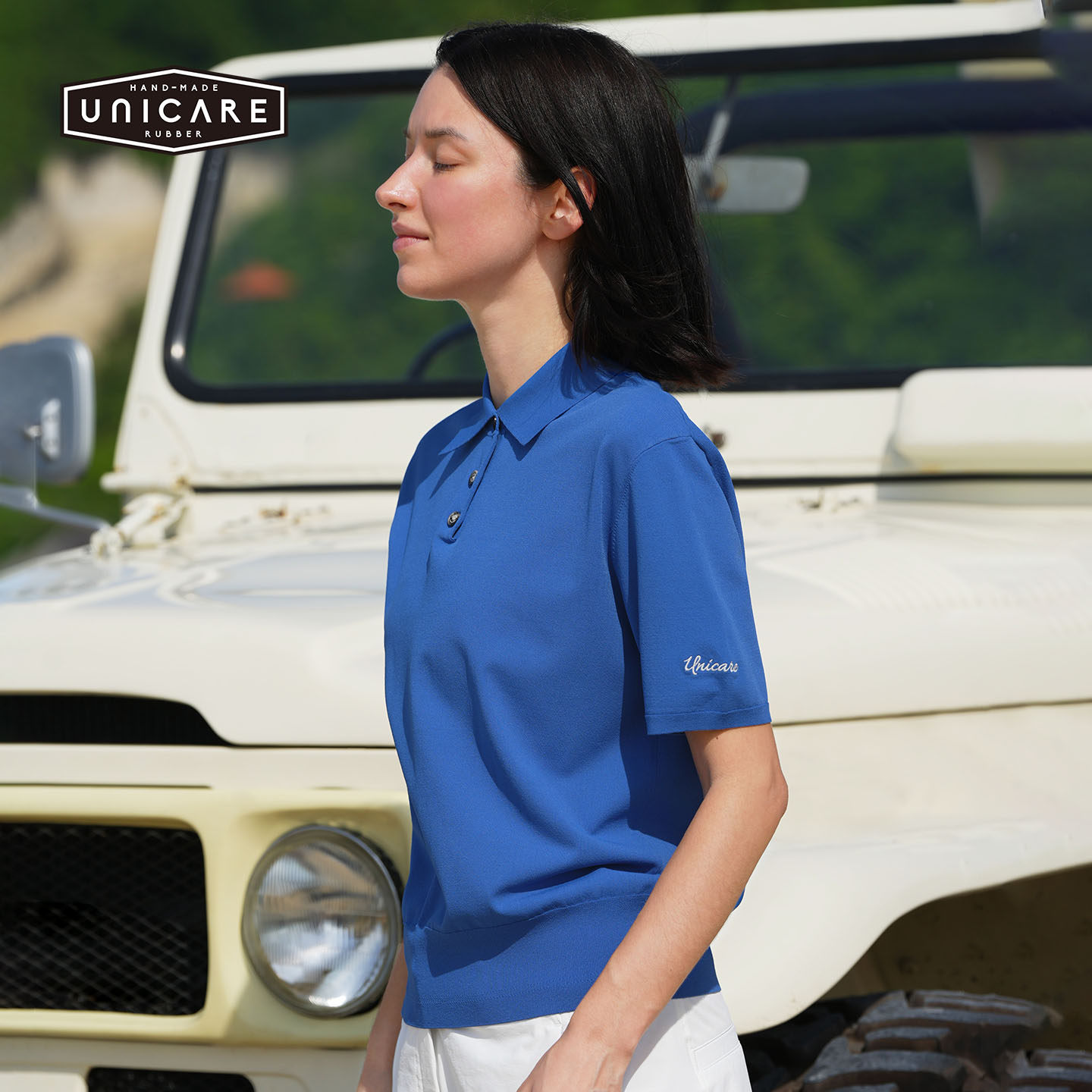 UNICARE女士运动POLO衫休闲T恤春夏凉感速干透气翻领户外短袖2026图片