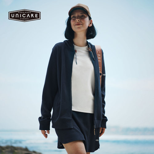 UNICARE【何香蓓同款】华夫格帽外套 运动户外休闲夹克舒适新品