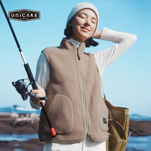 UNICARE秋冬御寒抓绒马甲潮 高端保暖背心 摇粒绒双面穿外套2024