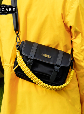 UNICARE复古邮差包单肩斜挎包手提信封包单反相机包 防水大容量