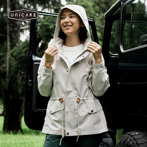 UNICARE三合一冲锋衣式风衣外套女防风透汽 户外徒步登山服2026