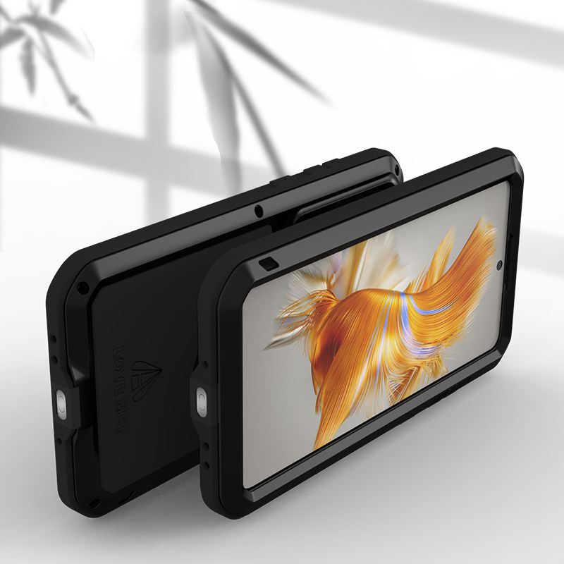 lovemei适用huawei/华为mate50手机壳防摔三防METE50金属边框套全包