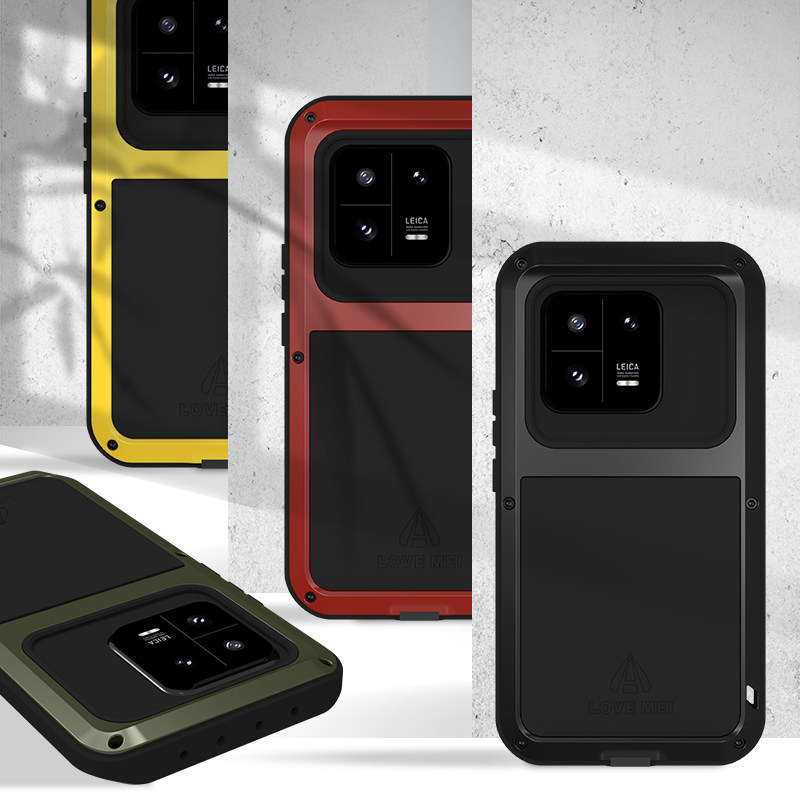 LOVE MEI适用于小米13pro手机壳新款钢琴漆保护套金属小米13男全包镜头xiaomi13全包防摔por潮牌高级感保护壳