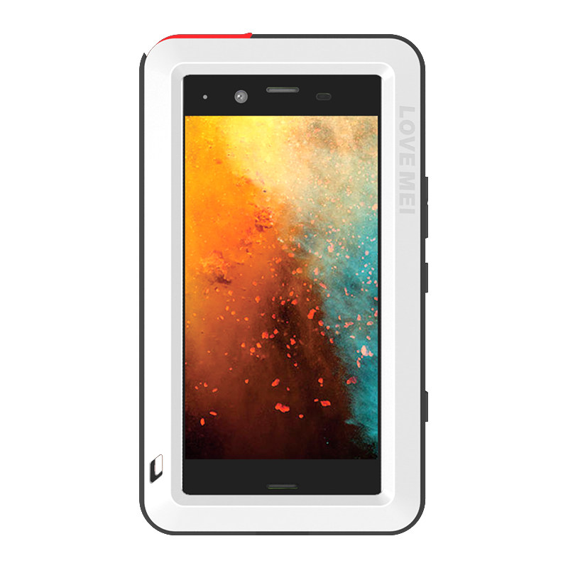 LOVE MEI Powerful Water Resistant Shockproof Dust/Dirt/Snow Proof Aluminum Metal Outdoor Heavy Duty Case Cover for SONY Xperia XZ1 & SONY Xperia XZ1 Compact