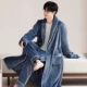 Indigo B, вышитая мужская халата + брюки