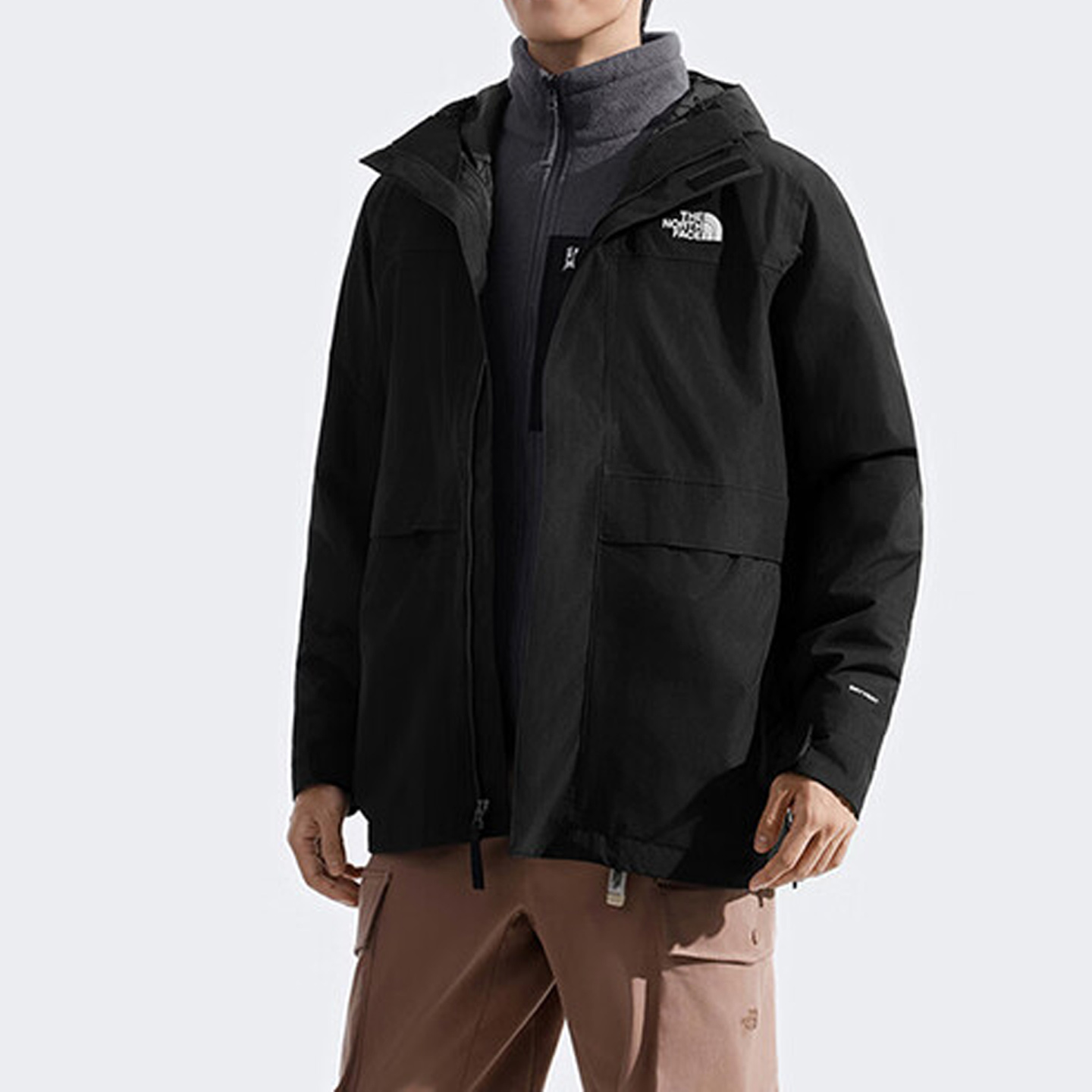 面男冲锋衣防水抓绒内胆三合一