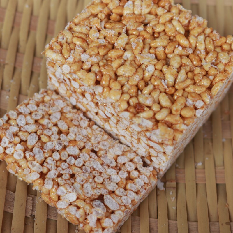 四川米花糖大竹特产手工糯米红糖阴米酥花生米花糖爆米花炒米块