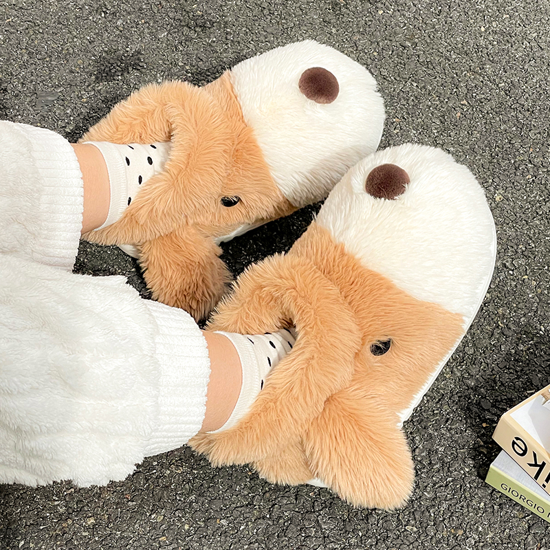 外穿棉鞋毛绒高帮保暖包跟毛毛拖鞋女2025年新款冬天全包棉拖