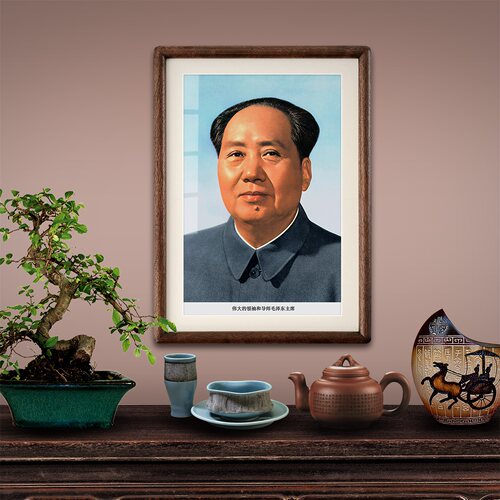 毛泽东头像玄关挂画办公室摆件