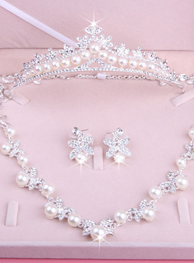 新娘婚纱礼服珍珠水钻旗袍配饰