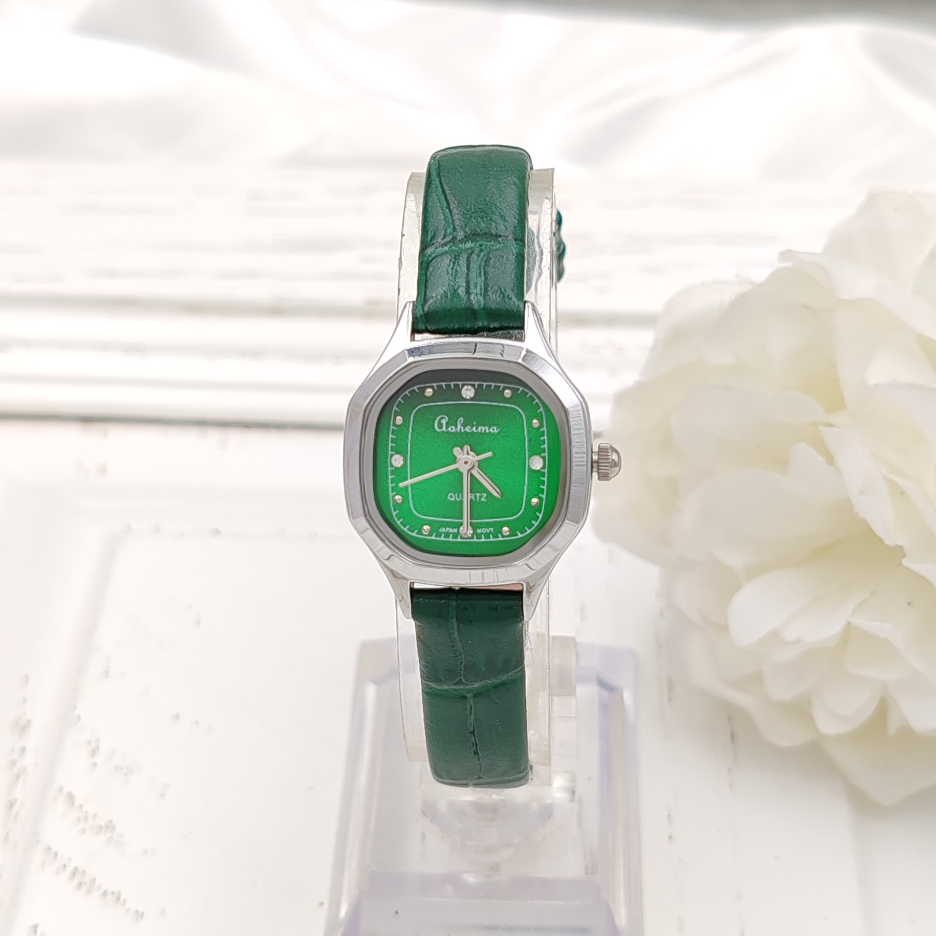 国货原创绿水鬼小众轻奢复古精致淑女气质百搭防水石英女手表送礼
