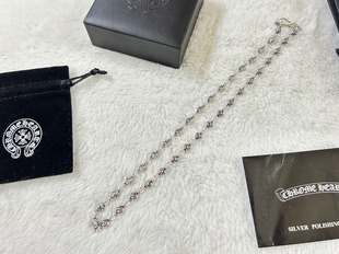 2025做旧款式圆球十字花童军花嘻哈时尚项链泰银毛衣链男女手饰品