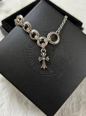 做旧泰银复古男士手链轻奢小众时尚个性欧美霸气手镯潮银饰礼物