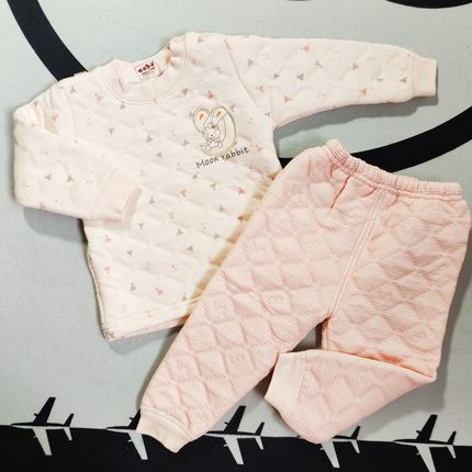 D4057宝宝秋冬套装女童夹棉加厚~林子外贸【全店任3件包邮】
