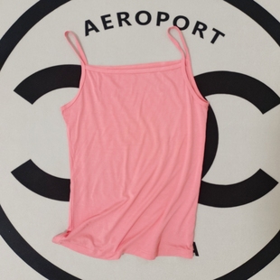 夏季 包邮 百搭潮 全店满3件 林子外贸 C3366粉色打底小吊带女装